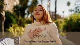  Presentation with breathing - Presentation theme featuring young-redhead-woman-smiling-confident background and a coral colored foreground