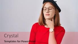  Presentation with infection - Presentation featuring young-redhead-woman-standing-wearing background and a red colored foreground