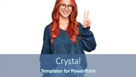  Presentation with two way street sign - Beautiful slides featuring young-redhead-woman-wearing-casual backdrop and a ocean colored foreground