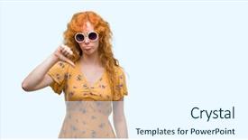  Presentation with arabian woman wearing hijab muslim - Beautiful theme featuring young redhead woman wearing sumer backdrop and a white colored foreground