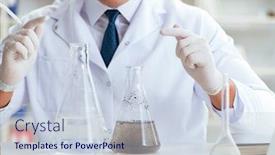  Presentation with water contamination - Beautiful PPT theme featuring young-researcher-scientist-doing backdrop and a sky blue colored foreground