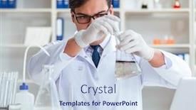  Presentation with water contamination - Amazing slide set having young-researcher-scientist-doing backdrop and a sky blue colored foreground