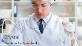  Presentation with water contamination - Cool new slides with young-researcher-scientist-doing backdrop and a lemonade colored foreground