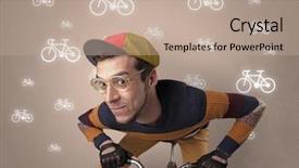  Presentation with ridiculous - Colorful presentation enhanced with young ridiculous biker with line backdrop and a  colored foreground