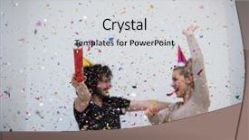 Presentation with confetti - Slides having young romantic couple in love celebrating and blowing confetti decorations background and a light gray colored foreground