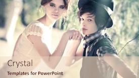  Presentation with soft colors - Amazing slides having young romantic couple portrait soft colors backdrop and a lemonade colored foreground