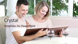  Presentation with romantic birthday couple celebrate - Amazing presentation theme having young romantic couple with photo backdrop and a coral colored foreground