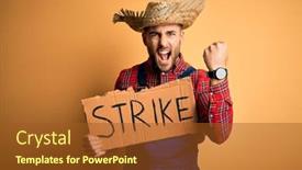  Presentation with rural - Slide set consisting of young-rural-farmer-man-wearing background and a tawny brown colored foreground