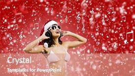  Presentation with old big bike on white - Audience pleasing presentation consisting of young santa girl in white backdrop and a coral colored foreground