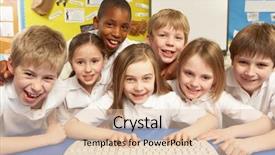  Presentation with class - Amazing PPT theme having young school - schoolchildren in it class using backdrop and a lemonade colored foreground