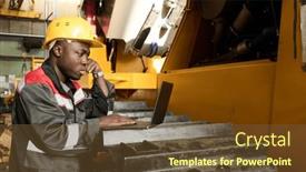  Presentation with repair - Slides consisting of young-serious-african-american-male background and a tawny brown colored foreground