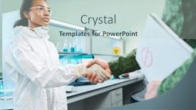  Presentation with hazmat - PPT layouts consisting of young-serious-woman-in-white background and a soft green colored foreground