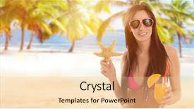  Presentation with sexy - Beautiful presentation design featuring hot girls fit girl relaxing - young sexy brunette in pink backdrop and a lemonade colored foreground