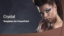  Presentation with sexy - Presentation design with young sexy brunette over black background and a dark gray colored foreground