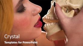  Presentation with sexy girl - Theme having young sexy girl on black isolated background background and a red colored foreground