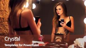  Presentation with self - Theme consisting of young sexy woman making self background and a tawny brown colored foreground