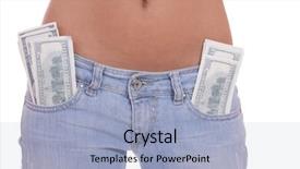  Presentation with jeans - Presentation having tight jeans with money background and a light blue colored foreground