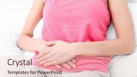  Presentation with bed - Slides enhanced with young sick woman in bed background and a lemonade colored foreground