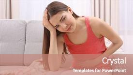  Presentation with mama - Presentation theme with young sick woman sitting background and a  colored foreground