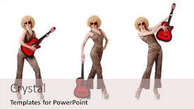  Presentation with singer - Beautiful PPT theme featuring young-singer-with-afro-cut backdrop and a soft green colored foreground