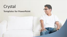  Presentation with india from space - Beautiful slide deck featuring young single indian guy sitting backdrop and a white colored foreground