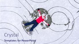  Presentation with ice rink - Beautiful slide set featuring young-skater-having-fun backdrop and a sky blue colored foreground