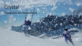  Presentation with ski trip - Colorful slide deck enhanced with child sitting on a motorcycle backdrop and a dark gray colored foreground