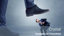  Presentation with empty - Amazing presentation theme having young-small-businessman-is-trampled backdrop and a seafoam green colored foreground