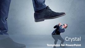  Presentation with empty - Beautiful PPT layouts featuring young-small-businessman-is-trampled backdrop and a seafoam green colored foreground