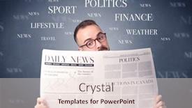  Presentation with smart - Slide deck consisting of young-smart-businessman-reading-daily background and a lemonade colored foreground