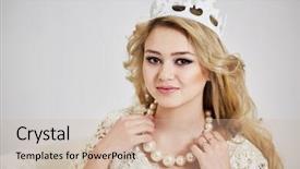  Presentation with pearls - Presentation design with touches beads of big artificial background and a soft green colored foreground