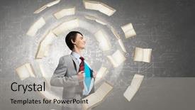  Presentation with acting - Amazing slide set having young smiling businessman acting like super hero and tearing his shirt off backdrop and a light gray colored foreground