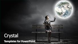  Presentation with nasa - PPT layouts with smiling businesswoman sitting on bench background and a black colored foreground