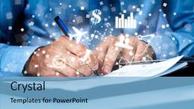  Presentation with ferris wheel - Colorful slide set enhanced with young smiling couple having a ride on a ferris wheel backdrop and a light blue colored foreground