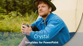  Presentation with hot tea - Slide deck featuring young-smiling-ginger-man-wearing background and a ocean colored foreground