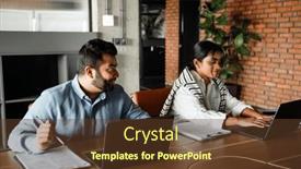  Presentation with formal - PPT layouts consisting of young-smiling-indian-business-people background and a  colored foreground