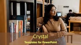  Presentation with indian woman - PPT theme featuring young-smiling-indian-woman-student background and a  colored foreground