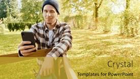  Presentation with man holding phone - 