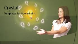  Presentation with homeless person poverty issue concept - Presentation design featuring young smiling person presenting new background and a  colored foreground