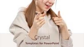  Presentation with girl teens - Slide set consisting of young-smiling-pretty-teenager-girl background and a soft green colored foreground