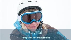  Presentation with storm - Audience pleasing PPT layouts consisting of young snowboarder in snow storm - portrait backdrop and a ocean colored foreground