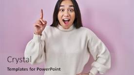  Presentation with asian - Presentation consisting of young-south-asian-woman-standing background and a  colored foreground