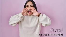  Presentation with asian - PPT theme having young-south-asian-woman-standing background and a  colored foreground