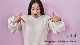  Presentation with asian - PPT layouts consisting of young-south-asian-woman-standing background and a soft green colored foreground