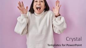  Presentation with asian - Slide deck consisting of young-south-asian-woman-standing and a soft green colored foreground