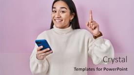  Presentation with asian - Presentation theme enhanced with young-south-asian-woman-using background and a  colored foreground