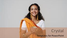  Presentation with effects of the colonialism in south asia - Slide set enhanced with young-south-asian-woman-wearing background and a coral colored foreground