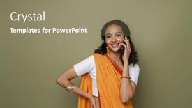  Presentation with asian - PPT layouts having young-south-asian-woman-wearing background and a coral colored foreground