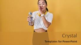  Presentation with young woman wearing boxer gloves - Theme enhanced with young-south-asian-woman-wearing background and a gold colored foreground