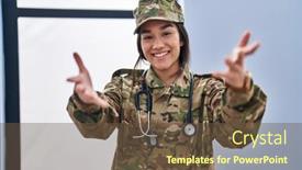  Presentation with asian - Presentation theme consisting of young-south-asian-woman-wearing background and a tawny brown colored foreground